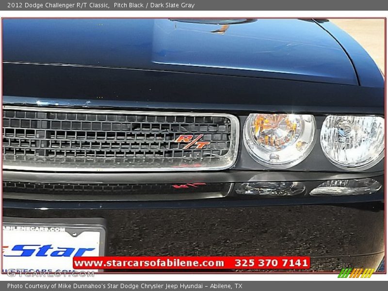 Pitch Black / Dark Slate Gray 2012 Dodge Challenger R/T Classic