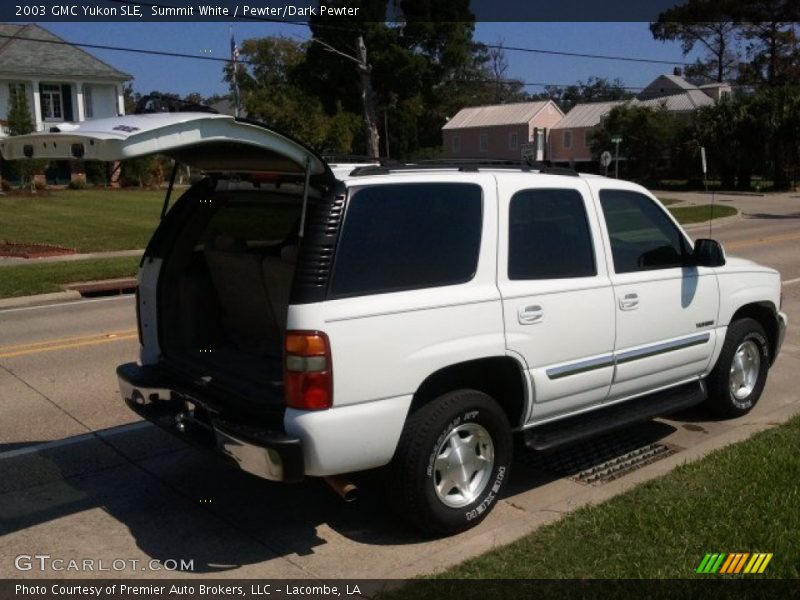 Summit White / Pewter/Dark Pewter 2003 GMC Yukon SLE