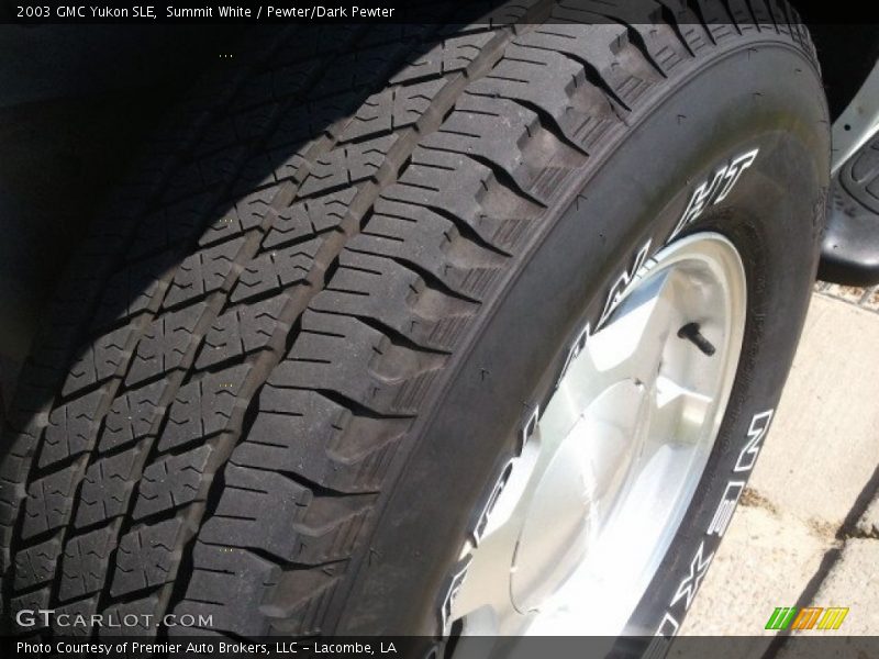 Summit White / Pewter/Dark Pewter 2003 GMC Yukon SLE