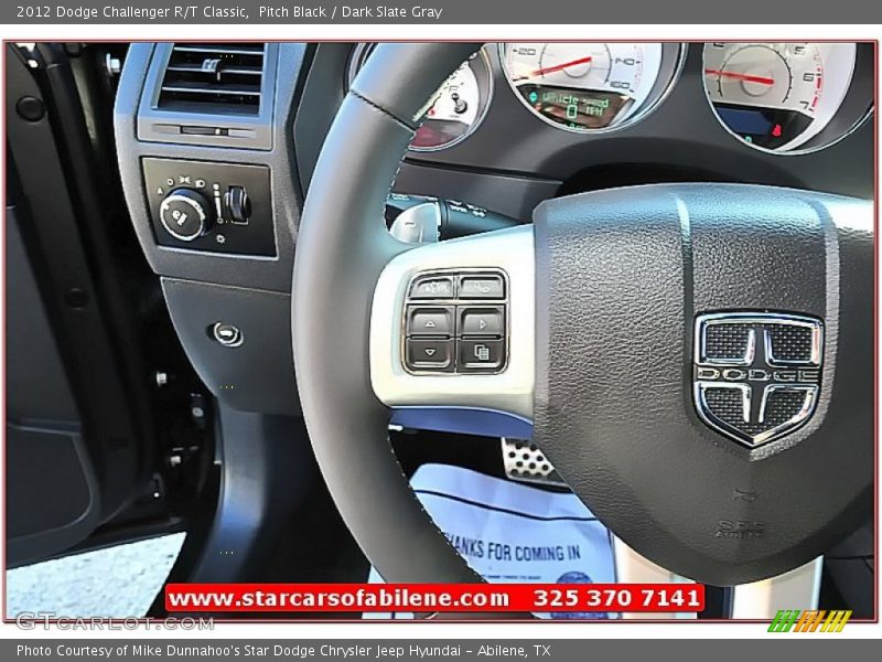 Pitch Black / Dark Slate Gray 2012 Dodge Challenger R/T Classic