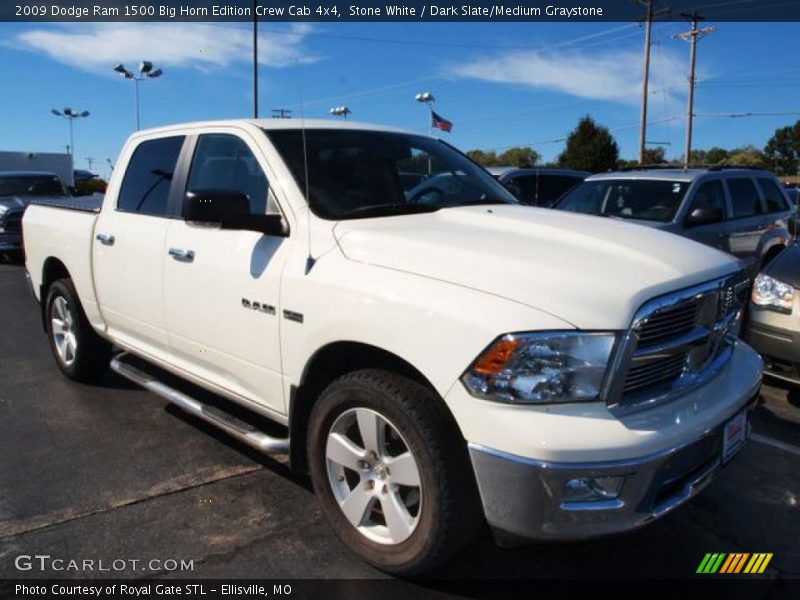 Stone White / Dark Slate/Medium Graystone 2009 Dodge Ram 1500 Big Horn Edition Crew Cab 4x4