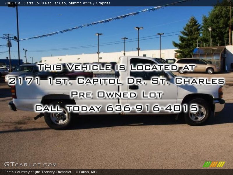 Summit White / Graphite 2002 GMC Sierra 1500 Regular Cab