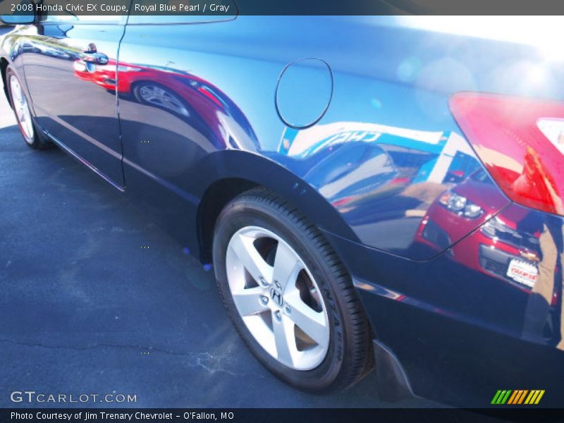 Royal Blue Pearl / Gray 2008 Honda Civic EX Coupe