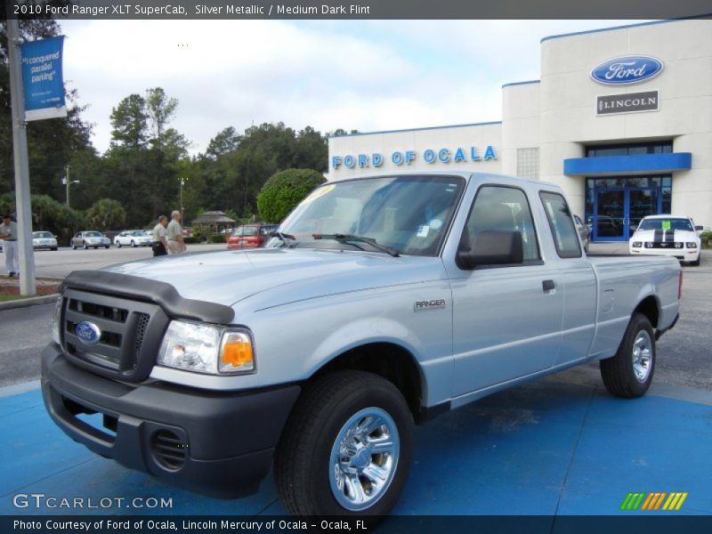 Silver Metallic / Medium Dark Flint 2010 Ford Ranger XLT SuperCab