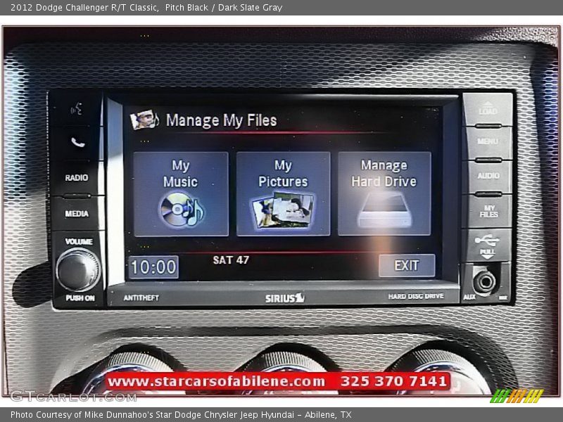 Pitch Black / Dark Slate Gray 2012 Dodge Challenger R/T Classic