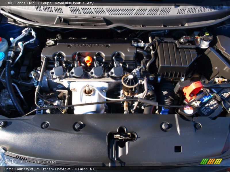 Royal Blue Pearl / Gray 2008 Honda Civic EX Coupe