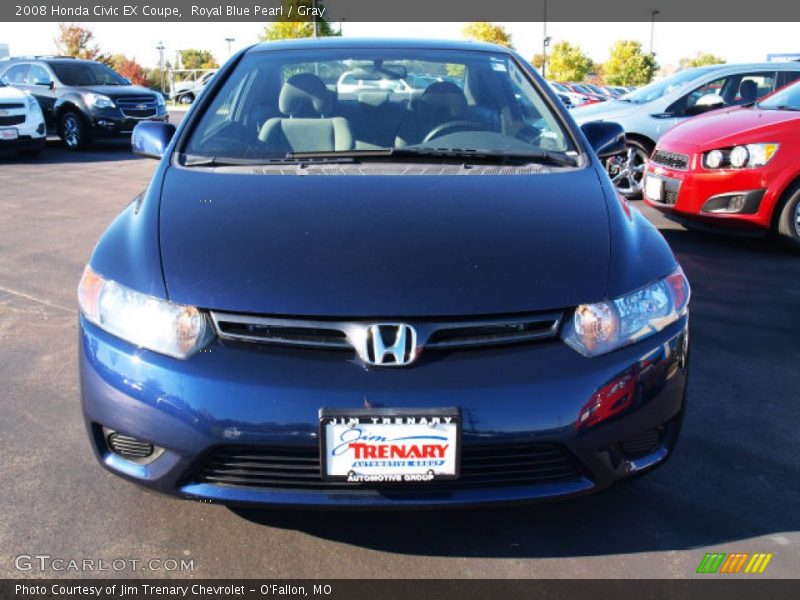 Royal Blue Pearl / Gray 2008 Honda Civic EX Coupe