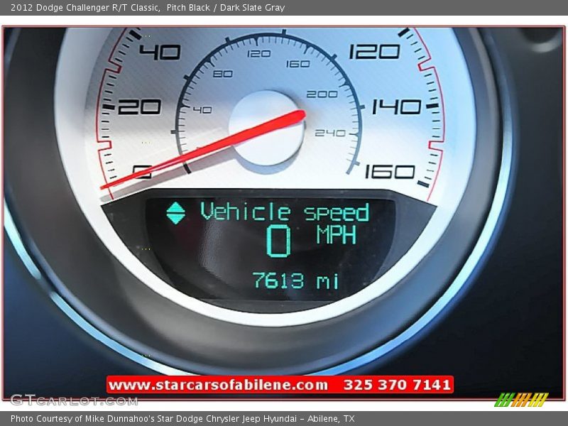 Pitch Black / Dark Slate Gray 2012 Dodge Challenger R/T Classic