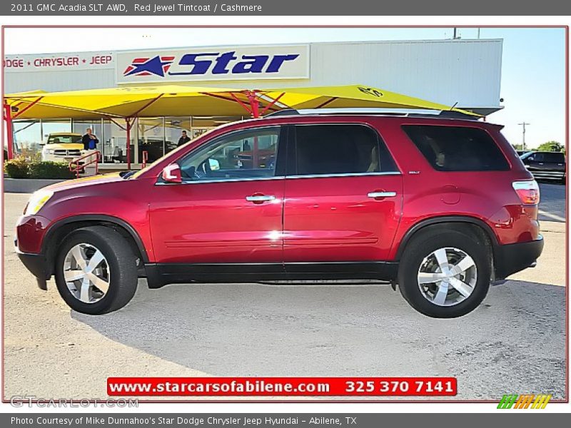 Red Jewel Tintcoat / Cashmere 2011 GMC Acadia SLT AWD