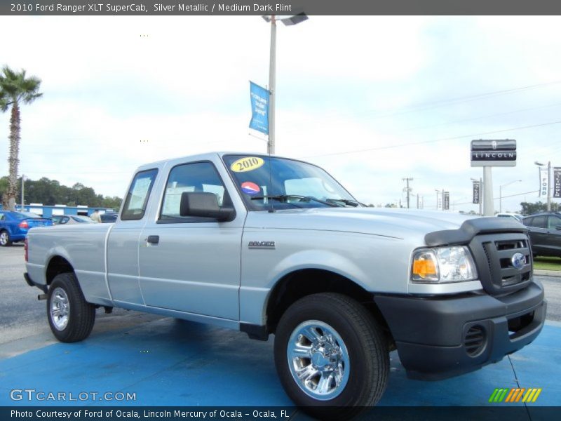 Silver Metallic / Medium Dark Flint 2010 Ford Ranger XLT SuperCab