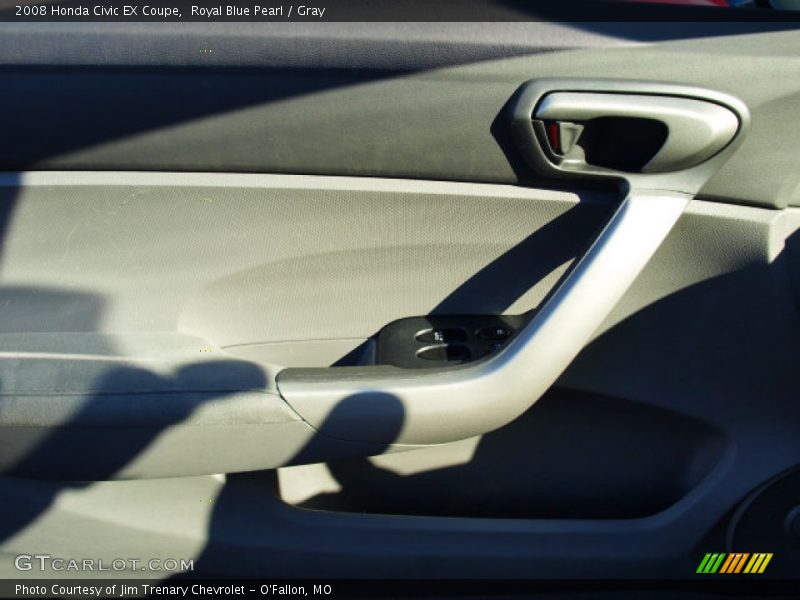 Royal Blue Pearl / Gray 2008 Honda Civic EX Coupe