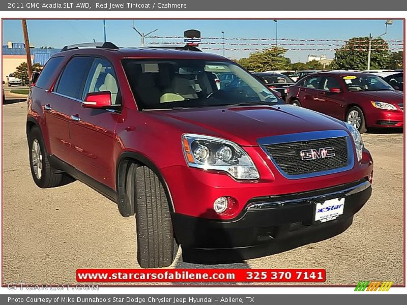 Red Jewel Tintcoat / Cashmere 2011 GMC Acadia SLT AWD