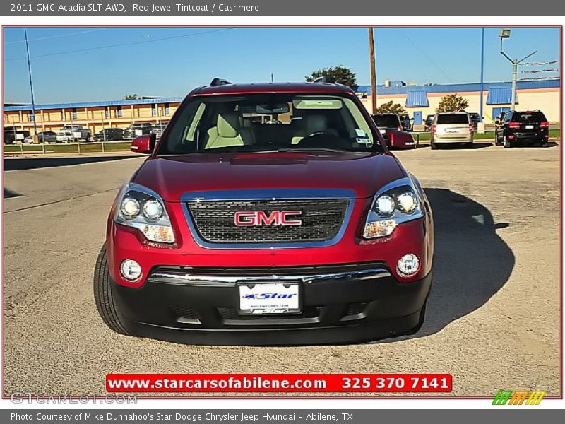 Red Jewel Tintcoat / Cashmere 2011 GMC Acadia SLT AWD