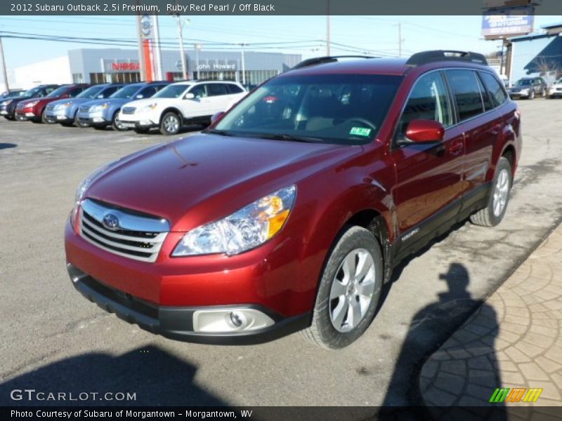 Ruby Red Pearl / Off Black 2012 Subaru Outback 2.5i Premium