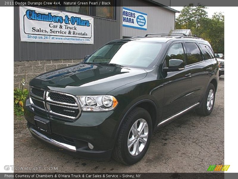 Natural Green Pearl / Black 2011 Dodge Durango Crew 4x4