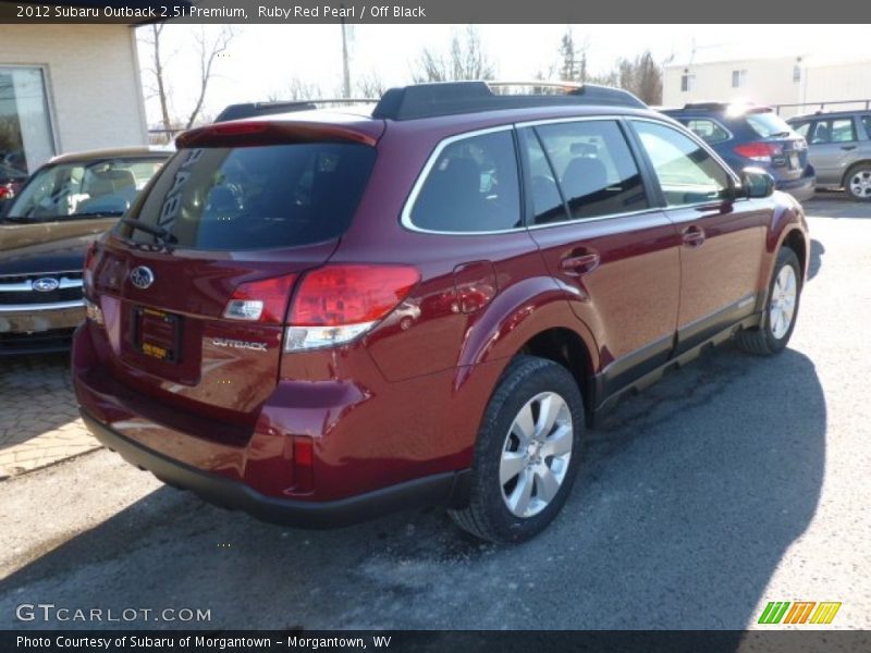 Ruby Red Pearl / Off Black 2012 Subaru Outback 2.5i Premium
