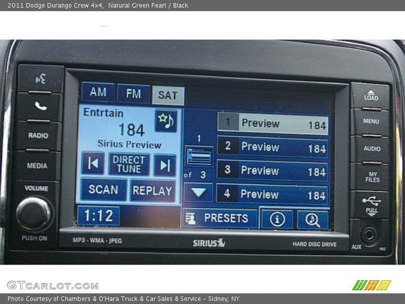 Natural Green Pearl / Black 2011 Dodge Durango Crew 4x4