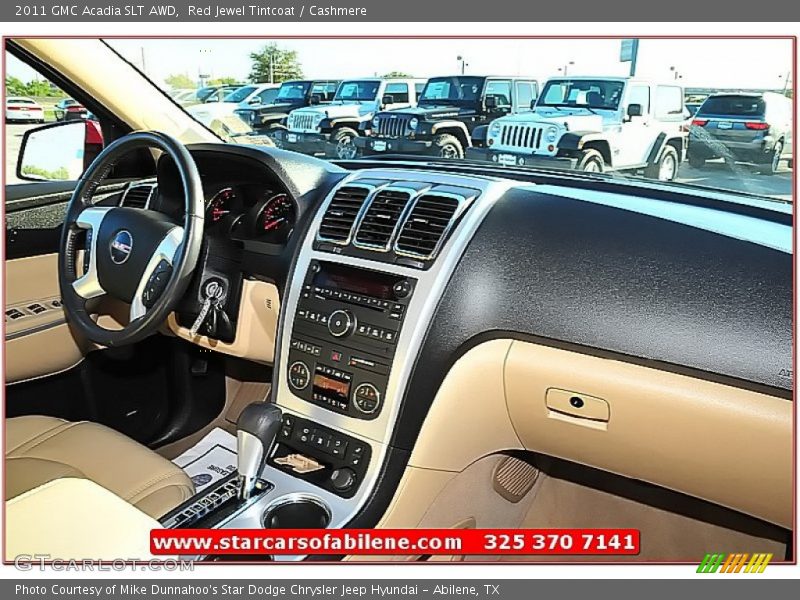Red Jewel Tintcoat / Cashmere 2011 GMC Acadia SLT AWD