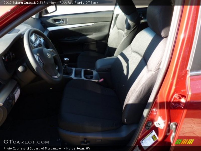 Ruby Red Pearl / Off Black 2012 Subaru Outback 2.5i Premium