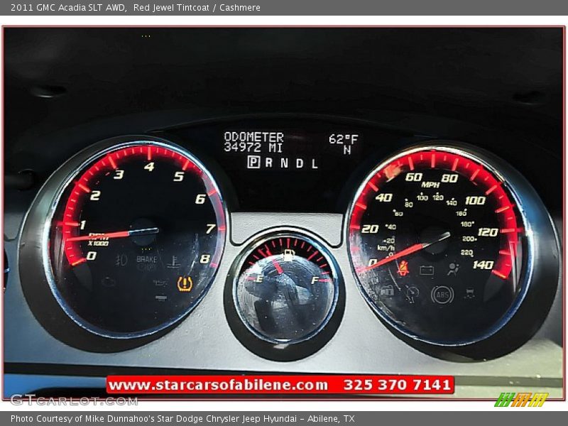 Red Jewel Tintcoat / Cashmere 2011 GMC Acadia SLT AWD