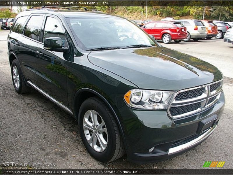 Natural Green Pearl / Black 2011 Dodge Durango Crew 4x4