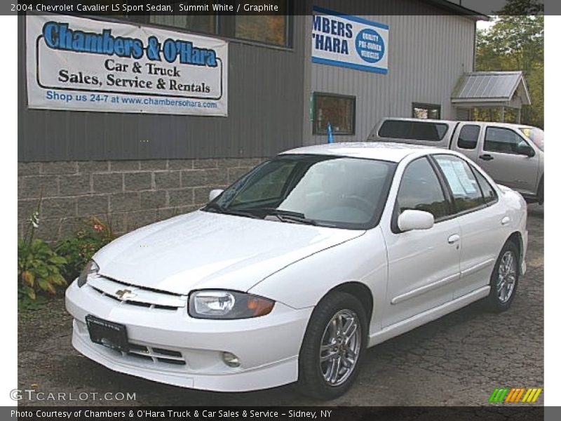 Summit White / Graphite 2004 Chevrolet Cavalier LS Sport Sedan