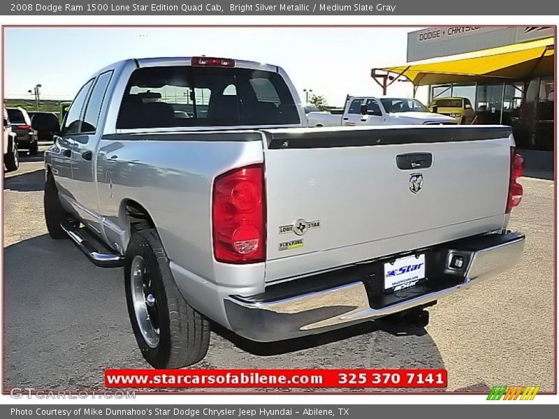 Bright Silver Metallic / Medium Slate Gray 2008 Dodge Ram 1500 Lone Star Edition Quad Cab