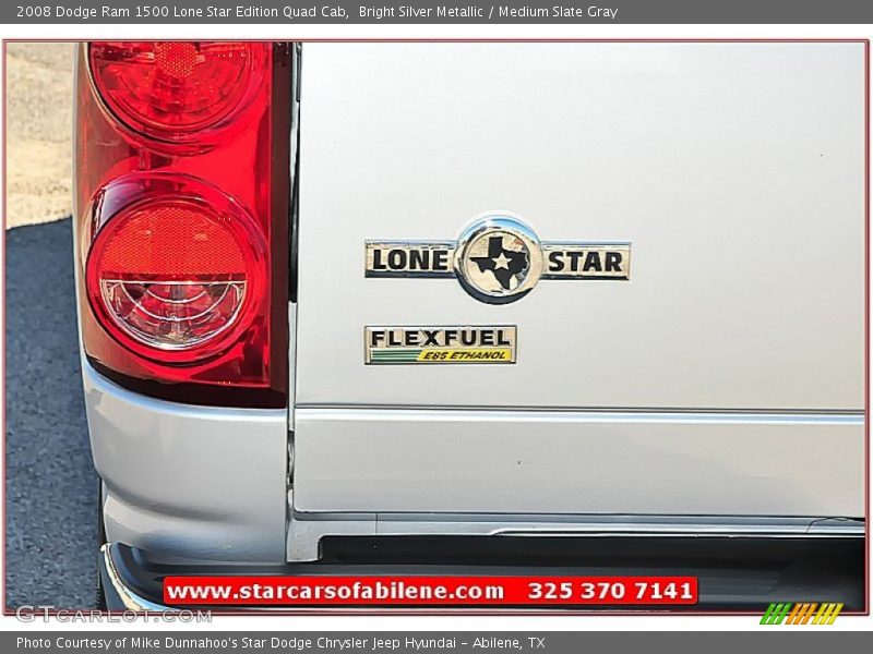 Bright Silver Metallic / Medium Slate Gray 2008 Dodge Ram 1500 Lone Star Edition Quad Cab