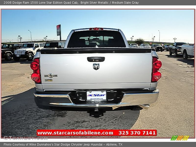 Bright Silver Metallic / Medium Slate Gray 2008 Dodge Ram 1500 Lone Star Edition Quad Cab