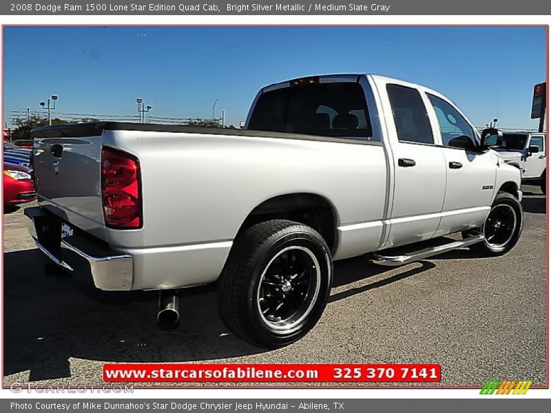 Bright Silver Metallic / Medium Slate Gray 2008 Dodge Ram 1500 Lone Star Edition Quad Cab