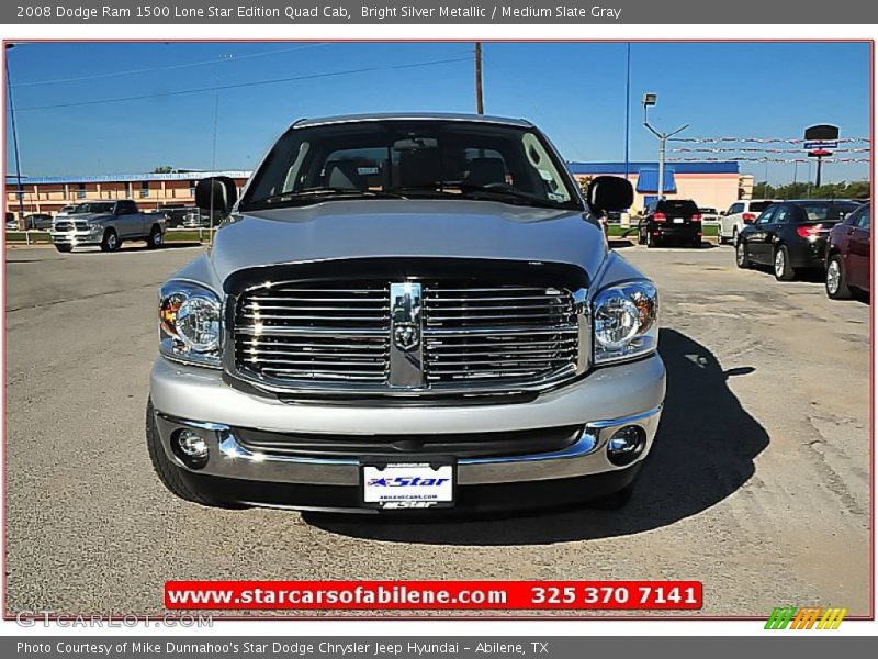 Bright Silver Metallic / Medium Slate Gray 2008 Dodge Ram 1500 Lone Star Edition Quad Cab