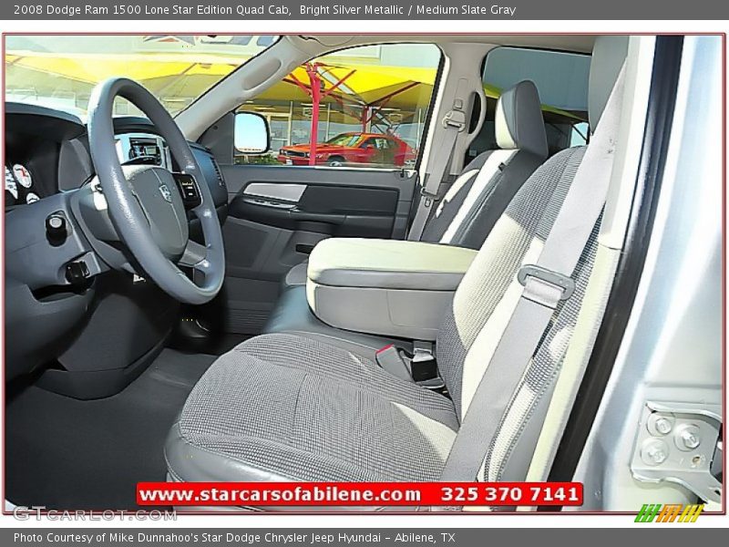 Bright Silver Metallic / Medium Slate Gray 2008 Dodge Ram 1500 Lone Star Edition Quad Cab