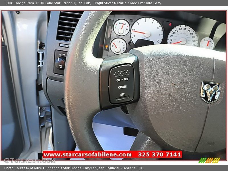 Bright Silver Metallic / Medium Slate Gray 2008 Dodge Ram 1500 Lone Star Edition Quad Cab