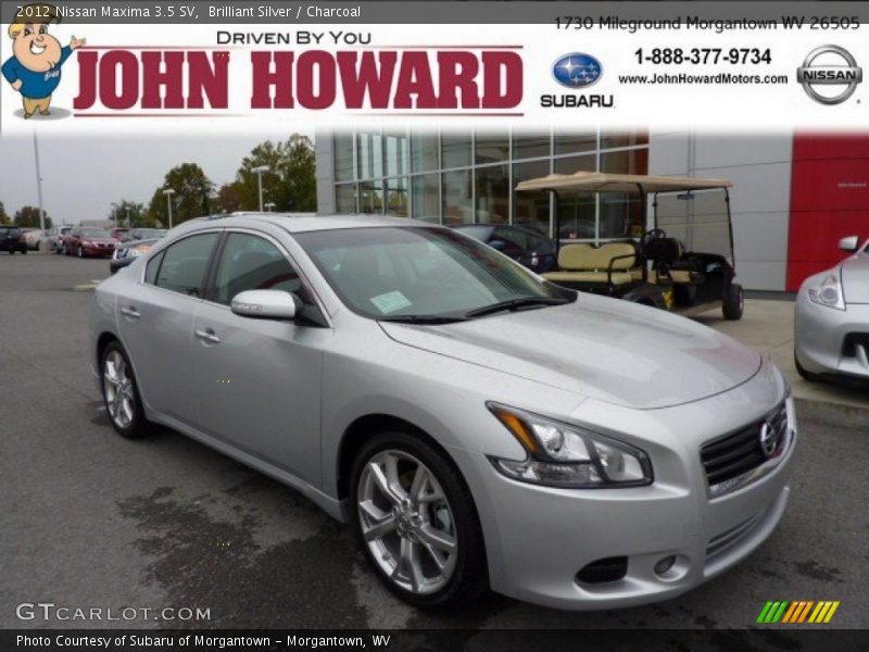 Brilliant Silver / Charcoal 2012 Nissan Maxima 3.5 SV