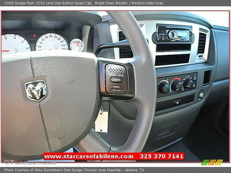 Bright Silver Metallic / Medium Slate Gray 2008 Dodge Ram 1500 Lone Star Edition Quad Cab