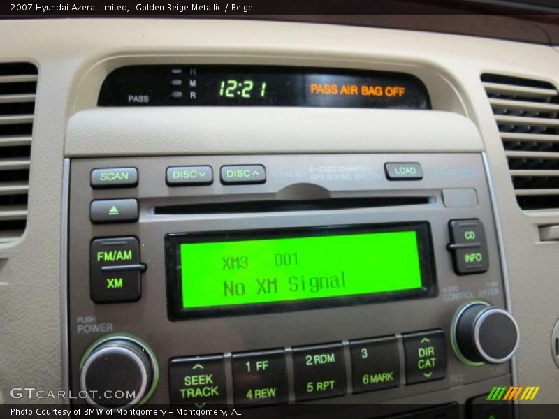 Golden Beige Metallic / Beige 2007 Hyundai Azera Limited