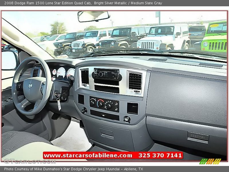 Bright Silver Metallic / Medium Slate Gray 2008 Dodge Ram 1500 Lone Star Edition Quad Cab