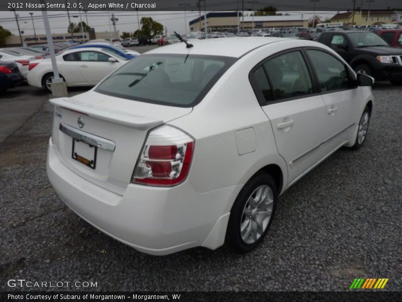 Aspen White / Charcoal 2012 Nissan Sentra 2.0 S