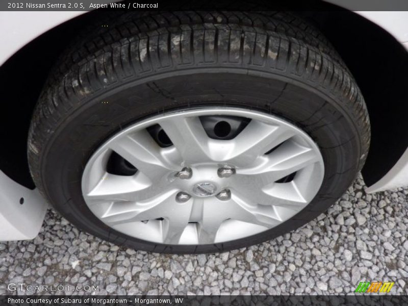 Aspen White / Charcoal 2012 Nissan Sentra 2.0 S