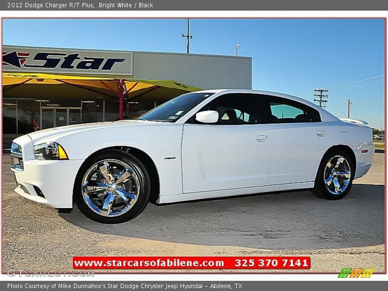 Bright White / Black 2012 Dodge Charger R/T Plus