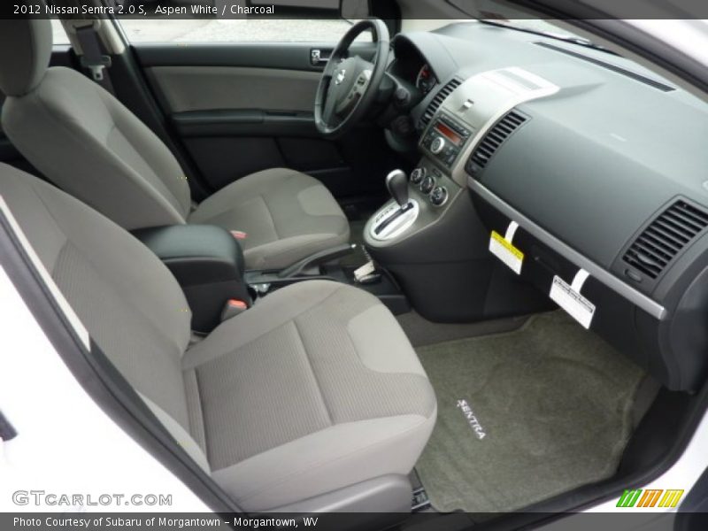 Aspen White / Charcoal 2012 Nissan Sentra 2.0 S