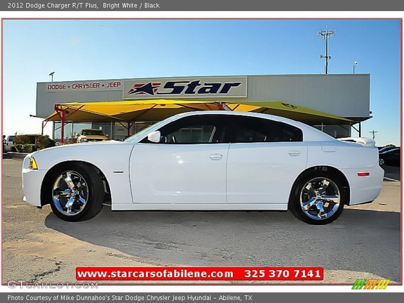 Bright White / Black 2012 Dodge Charger R/T Plus