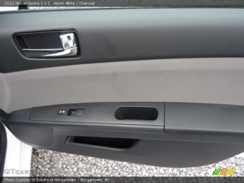 Aspen White / Charcoal 2012 Nissan Sentra 2.0 S
