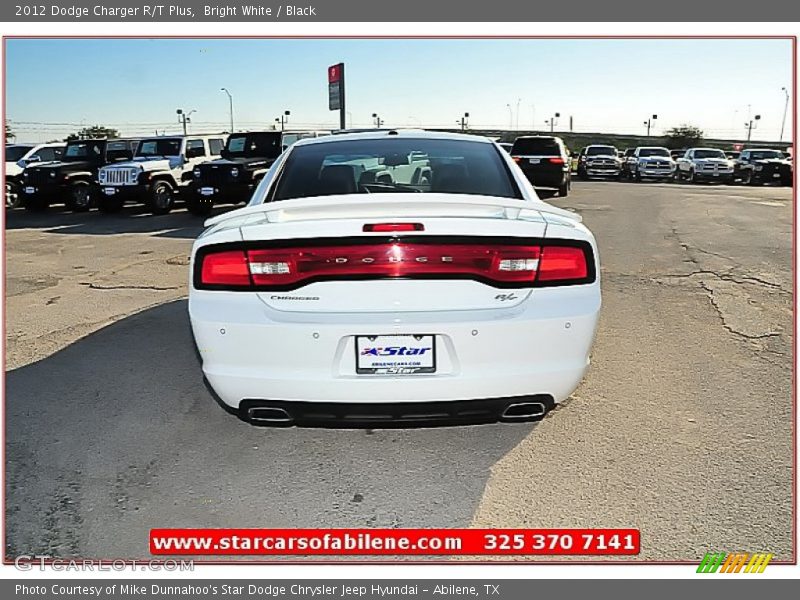 Bright White / Black 2012 Dodge Charger R/T Plus