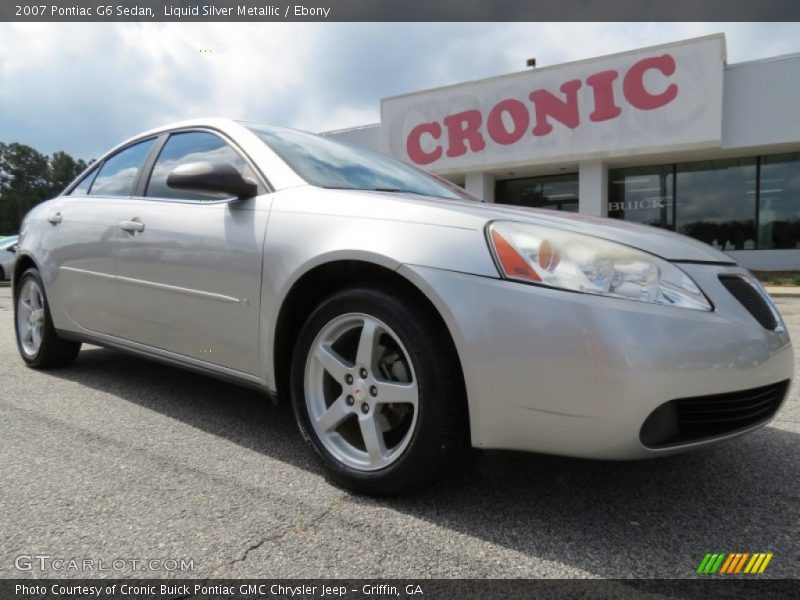 Liquid Silver Metallic / Ebony 2007 Pontiac G6 Sedan