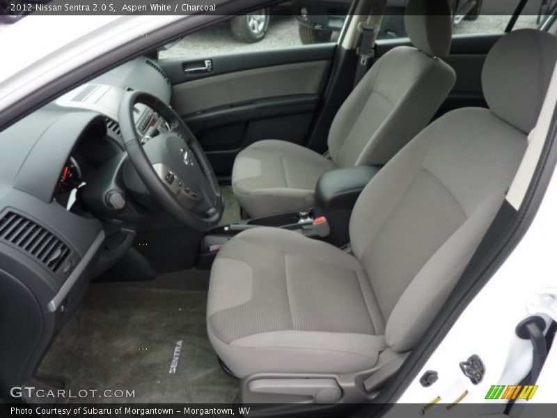 Aspen White / Charcoal 2012 Nissan Sentra 2.0 S