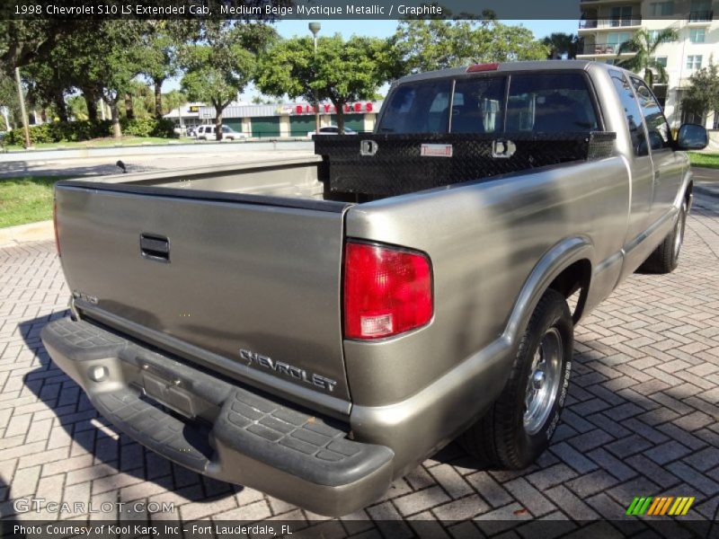 Medium Beige Mystique Metallic / Graphite 1998 Chevrolet S10 LS Extended Cab