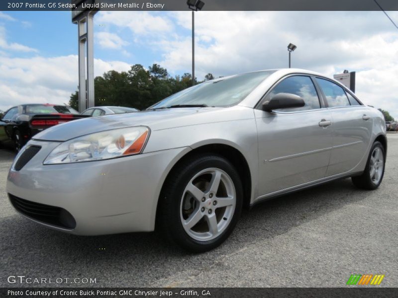 Liquid Silver Metallic / Ebony 2007 Pontiac G6 Sedan