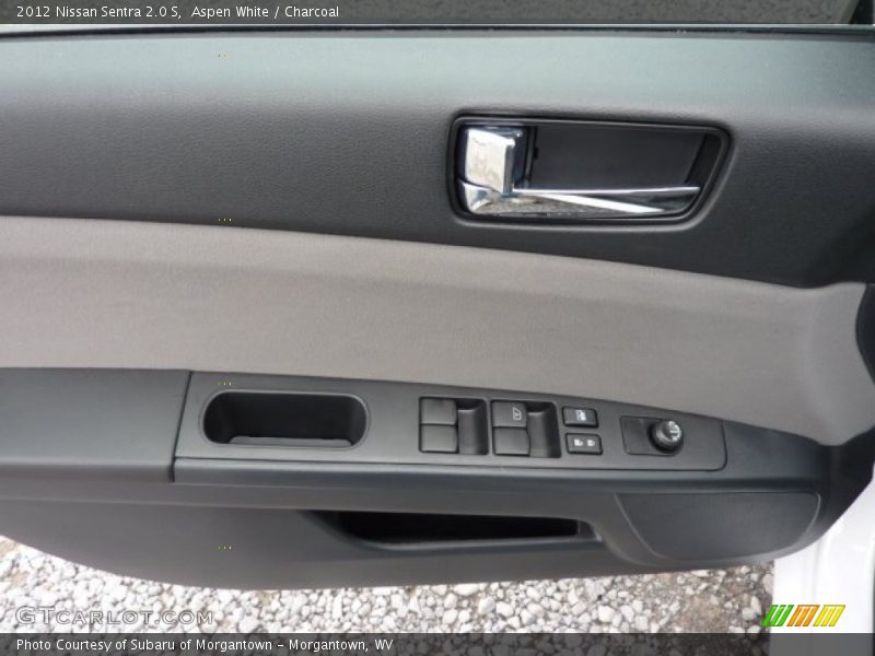 Aspen White / Charcoal 2012 Nissan Sentra 2.0 S