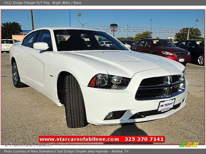 Bright White / Black 2012 Dodge Charger R/T Plus